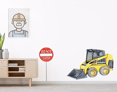 Wall stickers with cars