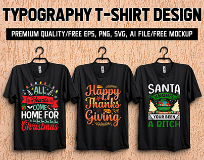 Typography T - Shirt Design Bundle