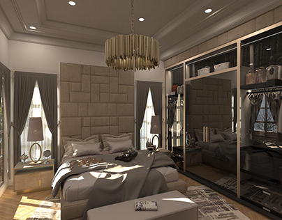 contemporary bed room