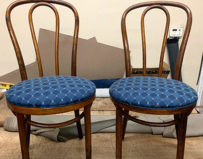 Reupholstered Wood Dining Chairs