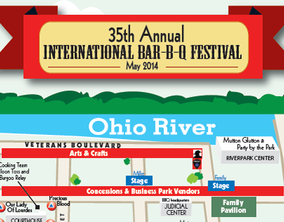 2014 International BBQ Festival Newspaper Map 