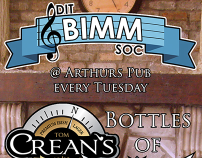 DIT BIMM Society - Weekly Drinks Promotions Poster
