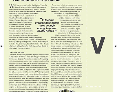 Print Vs. Digital Magazine Spread