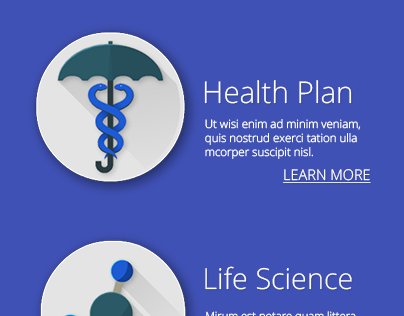 Audience icons for medical app homepage