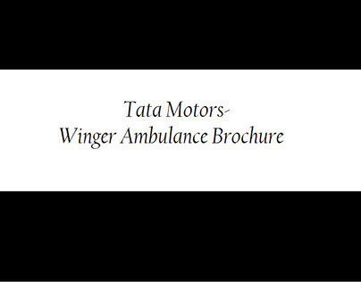 Tata Motors- Winger Ambulance Brochure