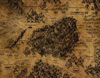 Fantasy region map