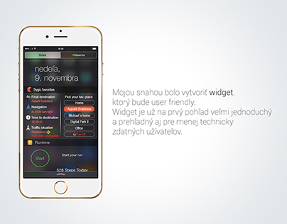 Sygic - návrh iOS widget