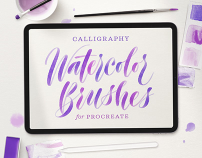 Watercolor Calligraphy Brush Pack for Procreate
