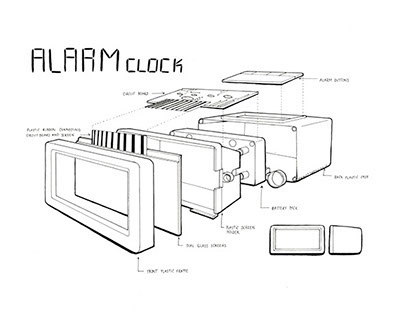 Exploded View Alarm Clock