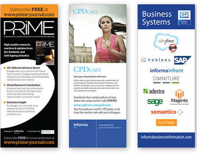 Prime, CPDCAST and Business Information Pop up Banner