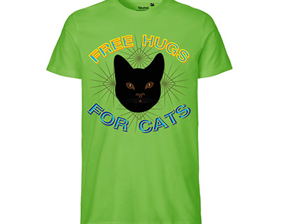 Free hugs for cats t shirt design