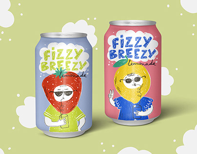 Illustrations for soda cans