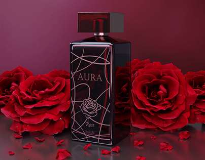 AURA Perfume Bottle CGI | 3D Model
