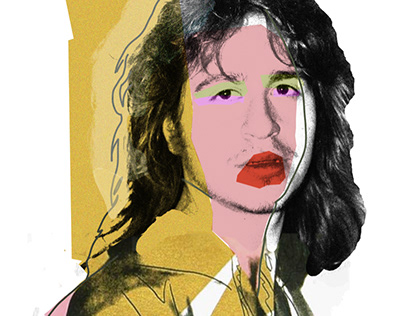 Remake Andy Warhol stylized picture of Mick Jagger