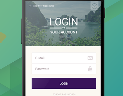 Android Travel App Login Screen