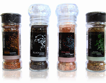 Spice Shaker & Grinder label design