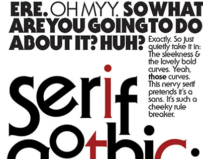 ITC Serif Gothic Typeface Promotional Poster Design