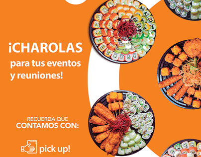 Charolas publicidad Sushi-tai León