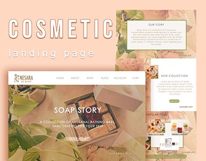 COSMETIC WEBSITE LANDING PAGE
