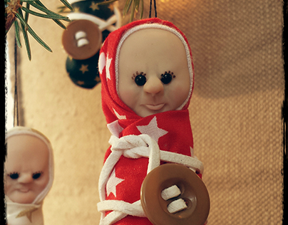 Little OOAK Christmas dolls