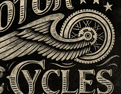 Motorcycle inspired vintage graphics