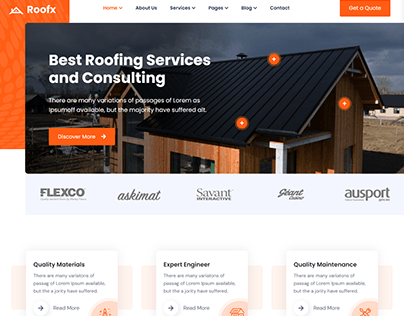 RoofX Rooging Service Website