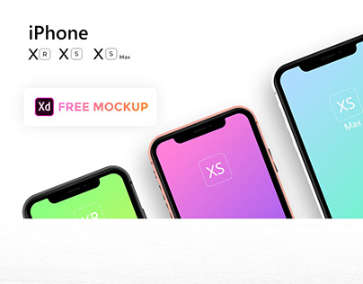 Free Apple iPhone Xs, Xs Max, Xr Mockup
