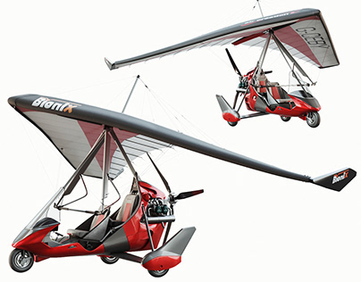 High poly model of the Tanarg 912 motor glider