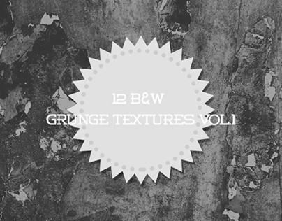  12 Black And White Grunge Textures VOL.1