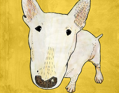 Bull Terriers: Whimsical illustrations.