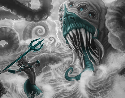 Illustration - Davida and the Kraken