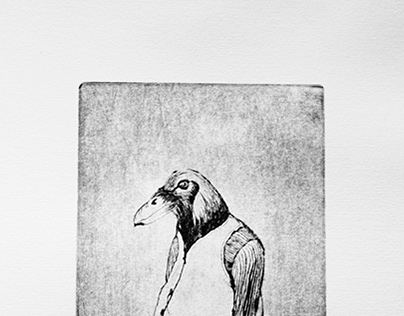 Raven man - Engraving
