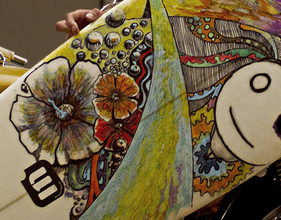 Decoration of surfboard
