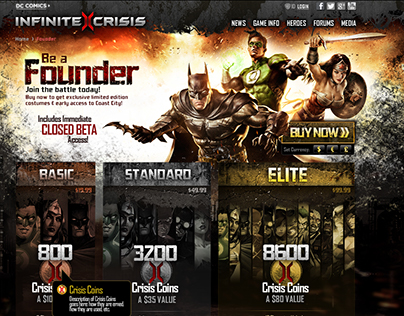 Infinite Crisis Founders Points Page