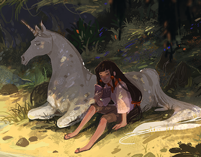 Girl and Unicorn