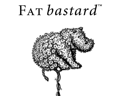 Fat Bastard Wine Label Illustrations by Steven Noble