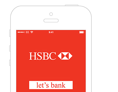 HSBC mobile banking app redesign. 