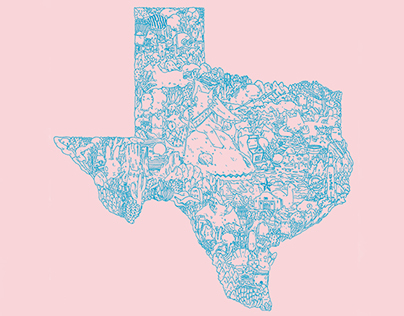 Illustrated Texas Map
