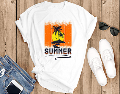 Summer T-shirt Design Bundle, summer, custom, T-Shirts