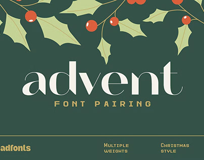 Free Advent Christmas Display Font