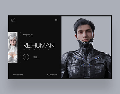 RE: Human Project Web Ui Design. Artwork by San Limo