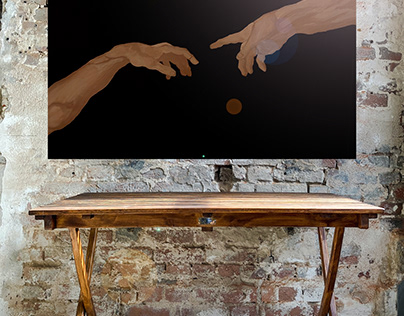 "The Creation of Adam" painting redesign