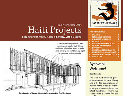 Haiti Projects: Non-Profit Newsletter