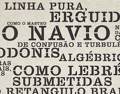 Clarendon Stencil — Ode à Tipografia, Pablo Neruda