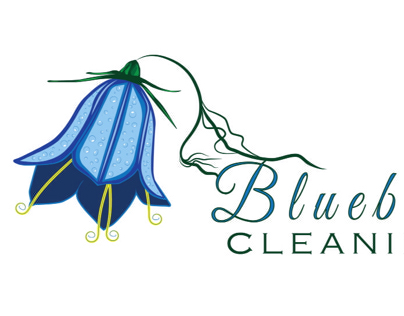 Bluebell cleaning logo design