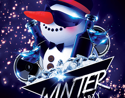 Winter Night Party Flyer
