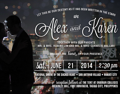 Alex&Karen: Starry Night Wedding Invite