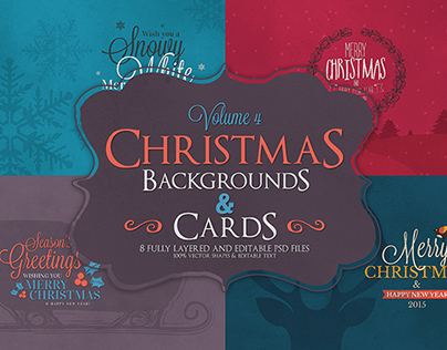 Christmas Background & Cards Vol.4 