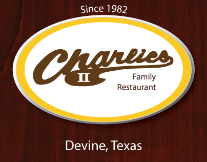 Charlies II Family Restaurant Menu, Devine, Texas
