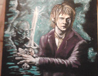 Bilbo y Gollum